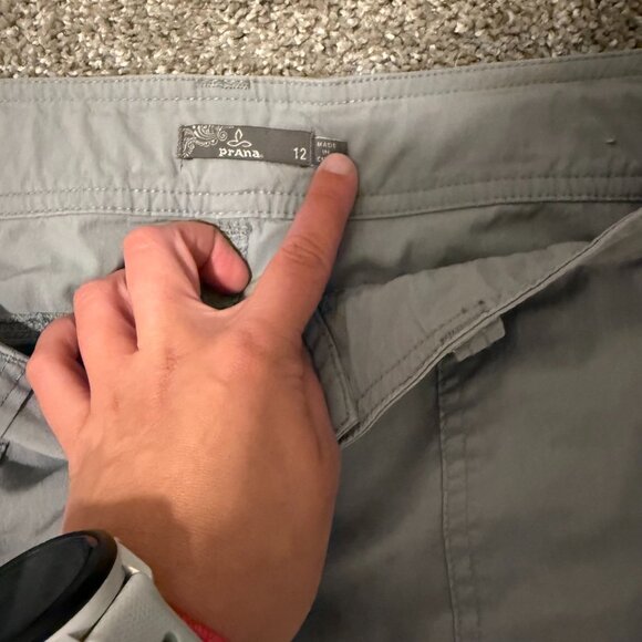 Prana Halle II Pants 12 Gray Water Repellent Stretch Hiking Travel Performance - Picture 4 of 6